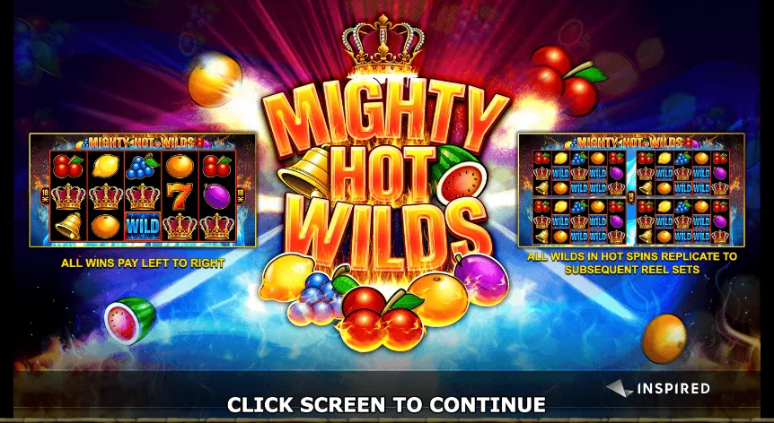 mighty hot wilds main screen